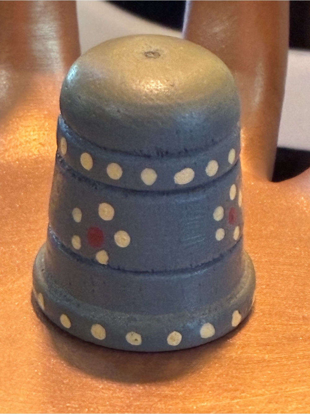 Vintage wooden thimble